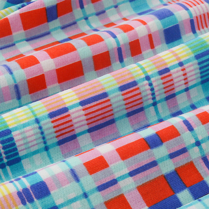 Rainbow Truck Checkered Shorts Set