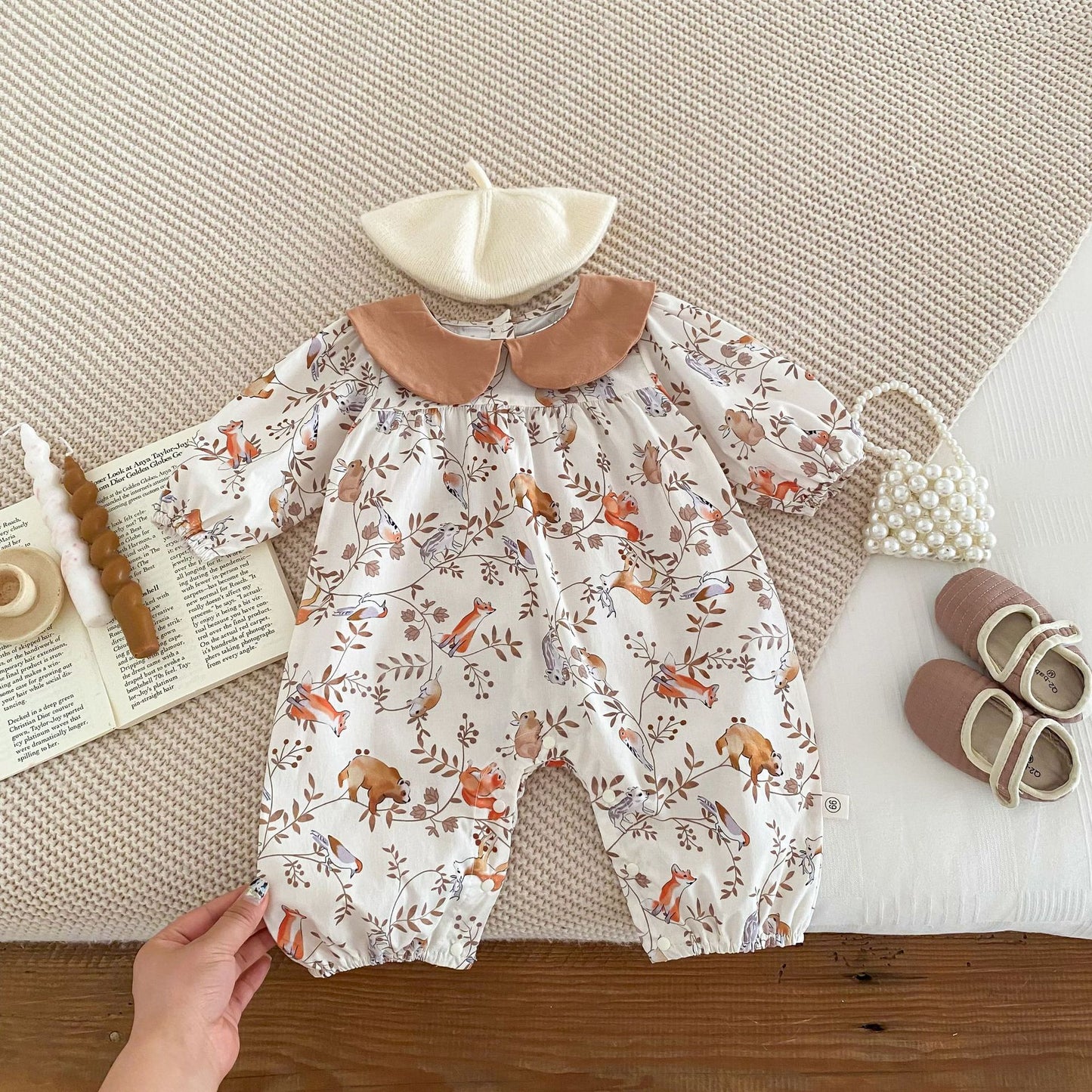 Fox round neck Romper