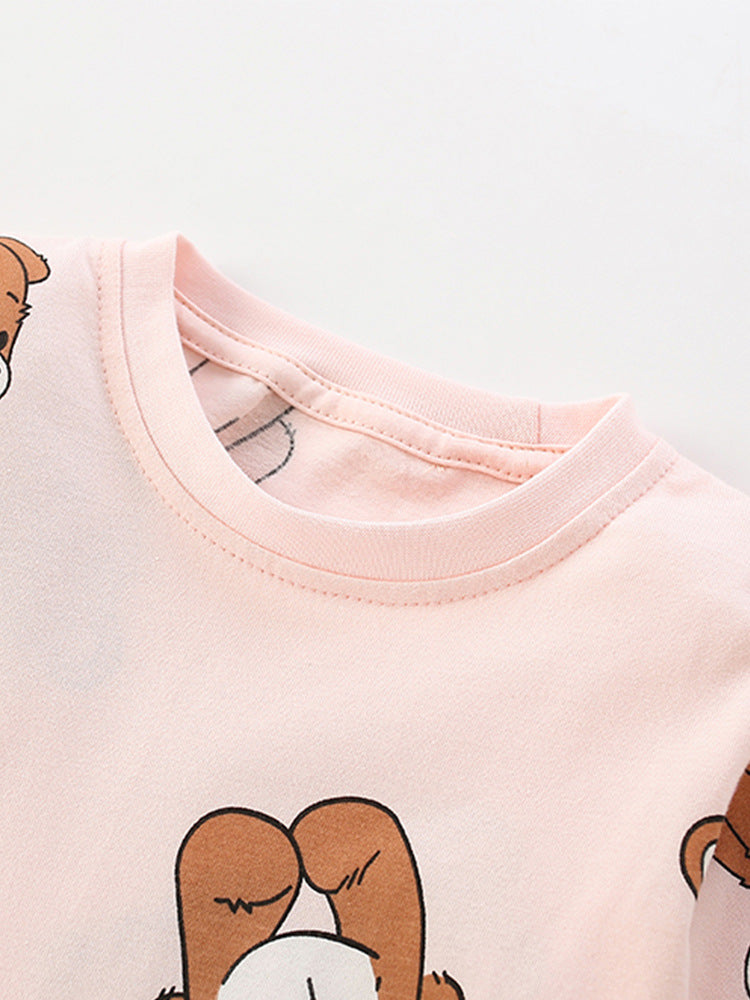 Bear texture home two-piece set