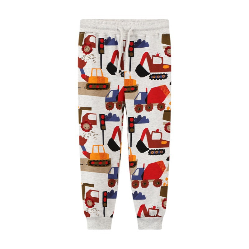 Traffic texture elastic pants