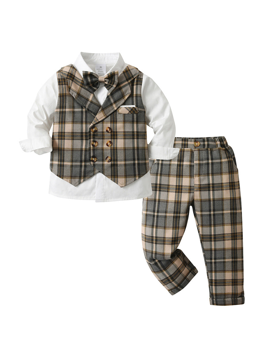 Baby plaid suit