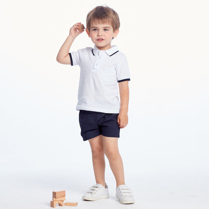 lapel polo casual short