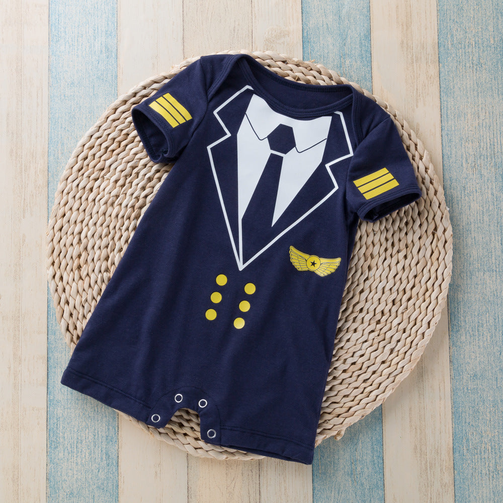 Pilot uniform quadrangle romper