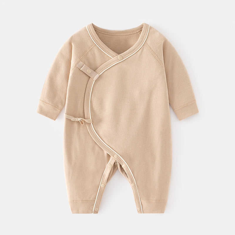 Brown strap long sleeved jumpsuit