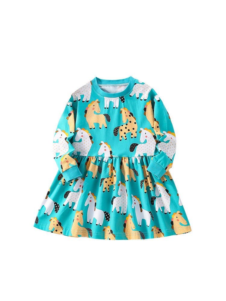 Cute pony blue dress