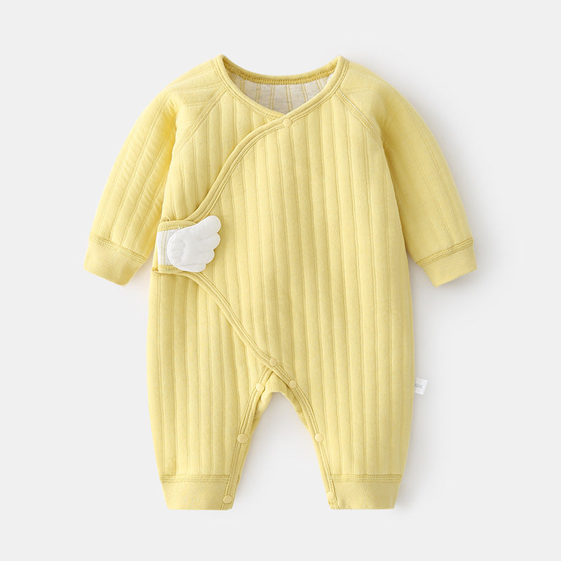 Yellow side Velcro home climbing suit