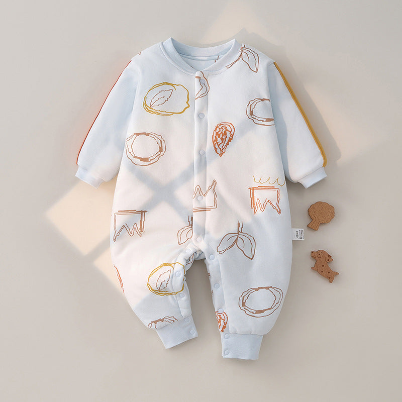 Autumn and winter thick baby jumpsuit