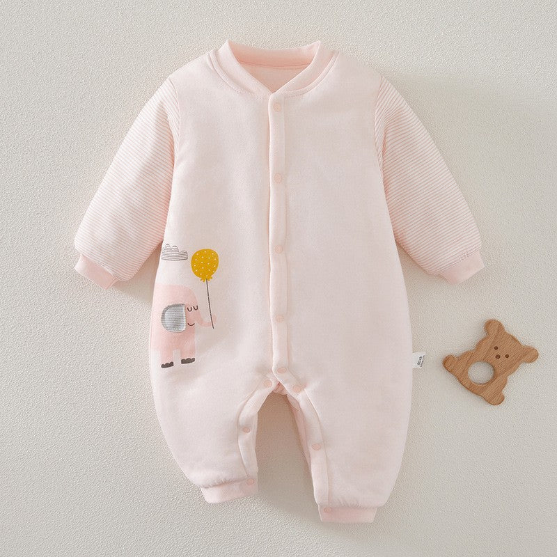 Autumn and winter thick baby jumpsuit