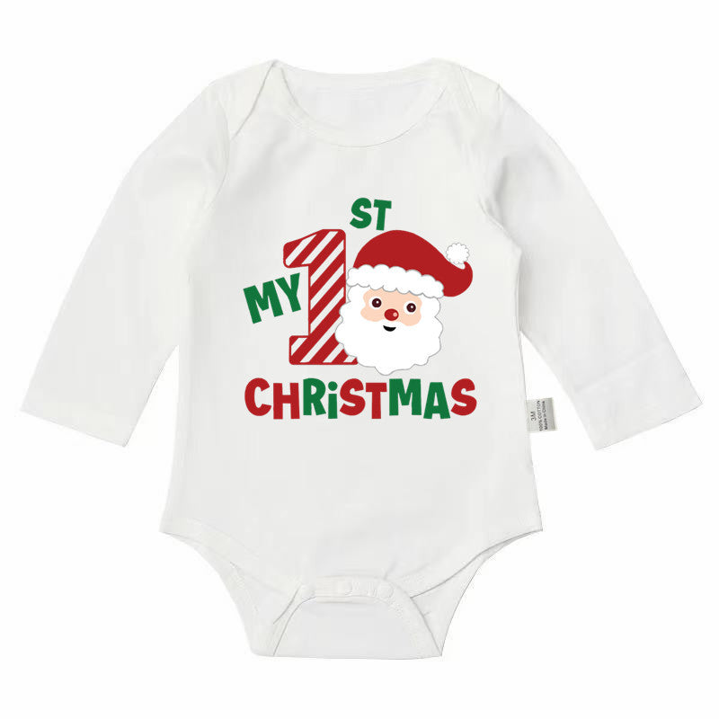 White long sleeved Christmas climbing suit