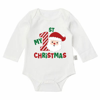 White long sleeved Christmas climbing suit