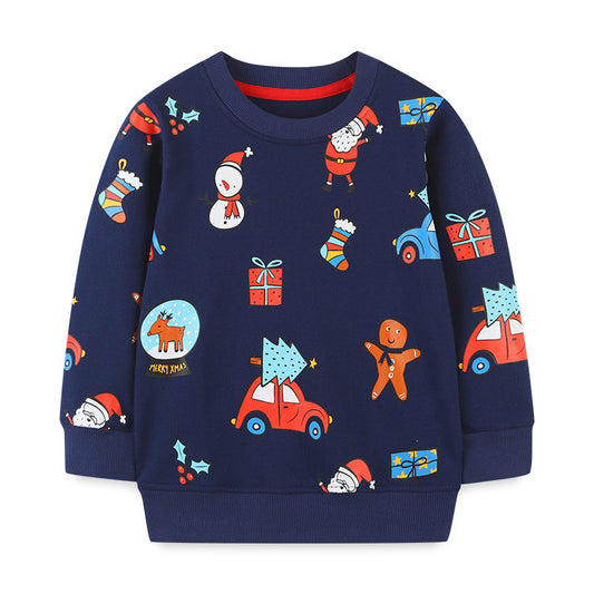 Cartoon round neck Christmas