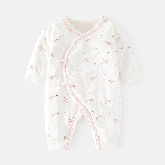 Thick pink dancing figurine strap climbing suit