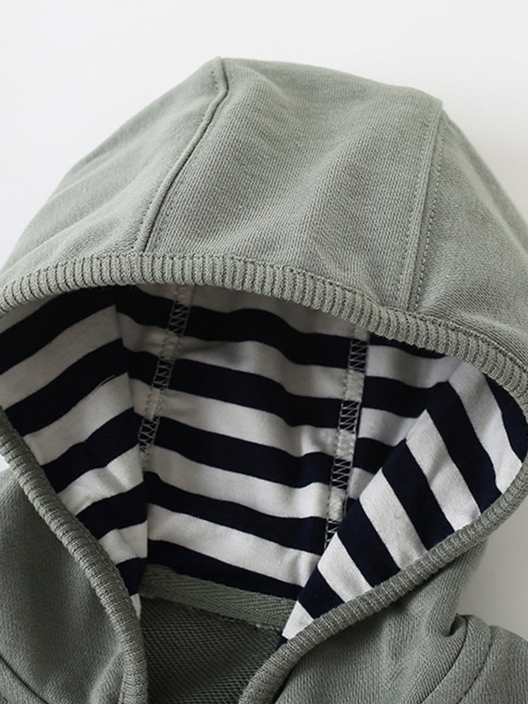 Blue dinosaur zipper hoodie