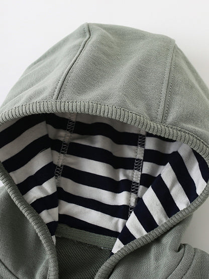 Blue dinosaur zipper hoodie