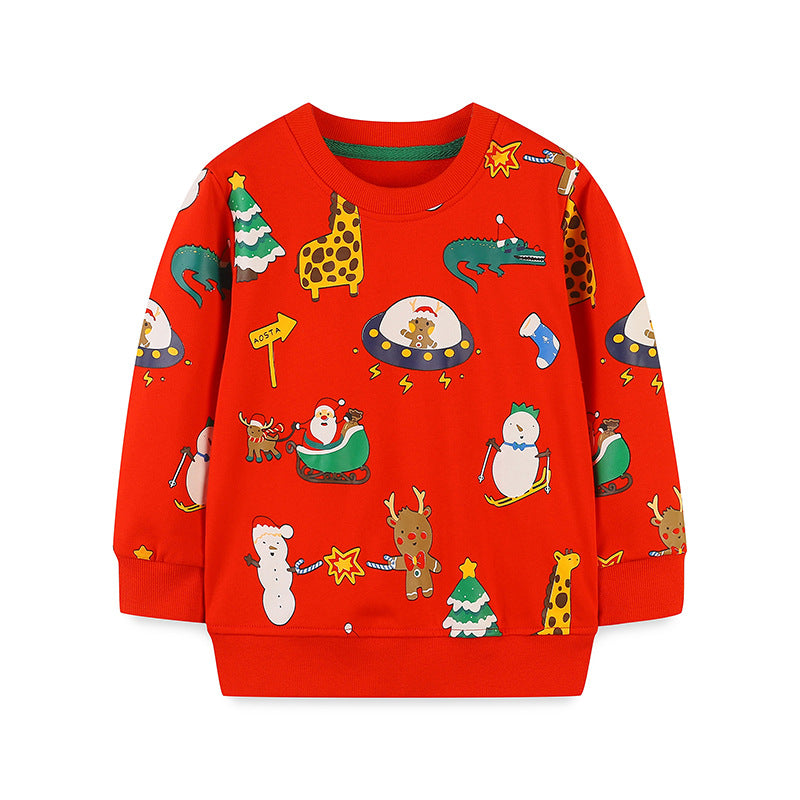 Children's cartoon round neck base for pullover shirt