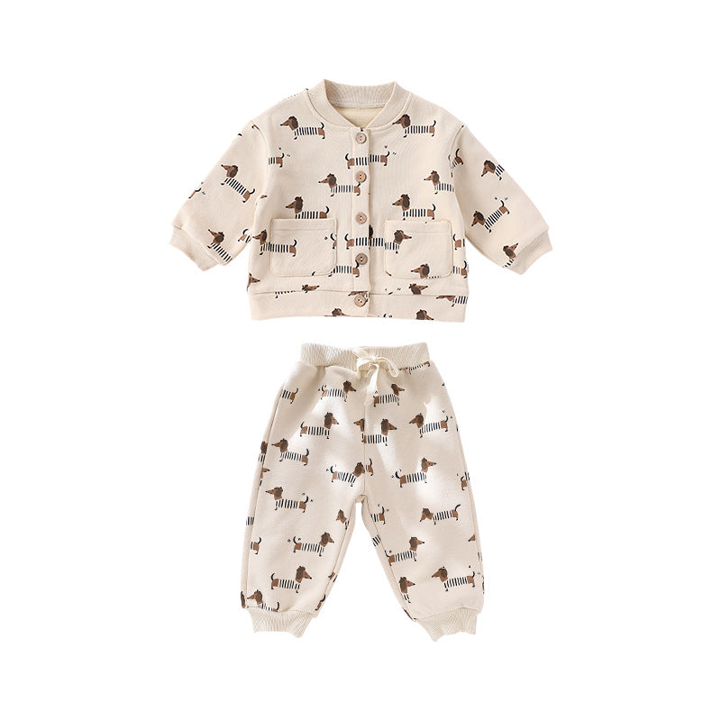 Fleece warm two-piece set