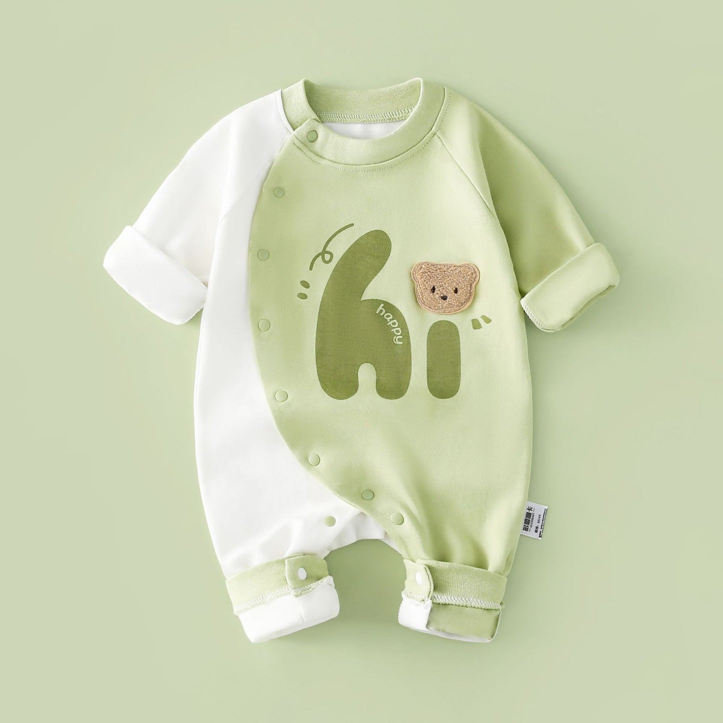 Green Bear Long Sleeve jumpsuit