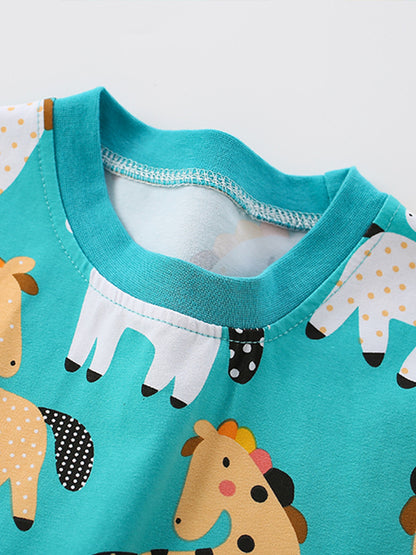 Cute pony blue dress