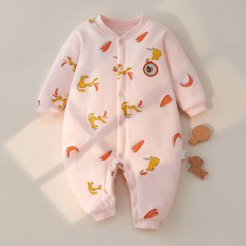 Autumn and winter thick baby jumpsuit