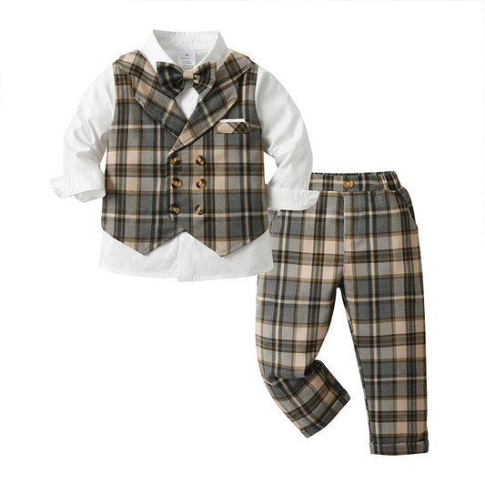 Baby plaid suit