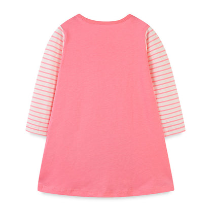 Striped sleeve Christmas tree round neck skirt