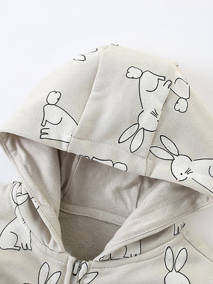 Cute rabbit zipper jacket