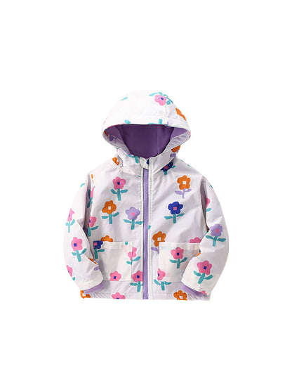 Pixel small flower windbreaker