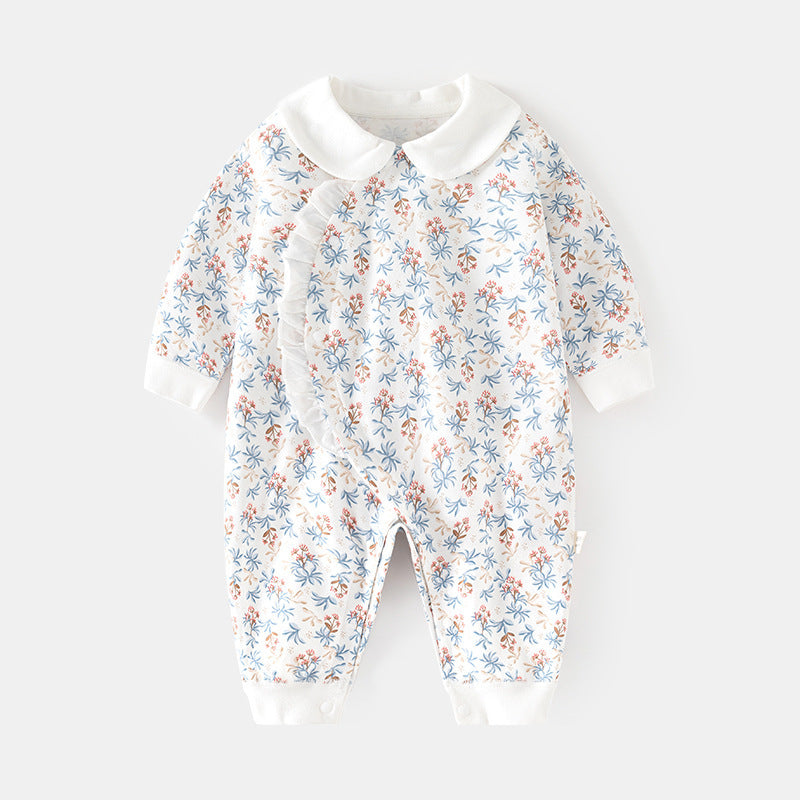 Collar seaweed long sleeved jumpsuit