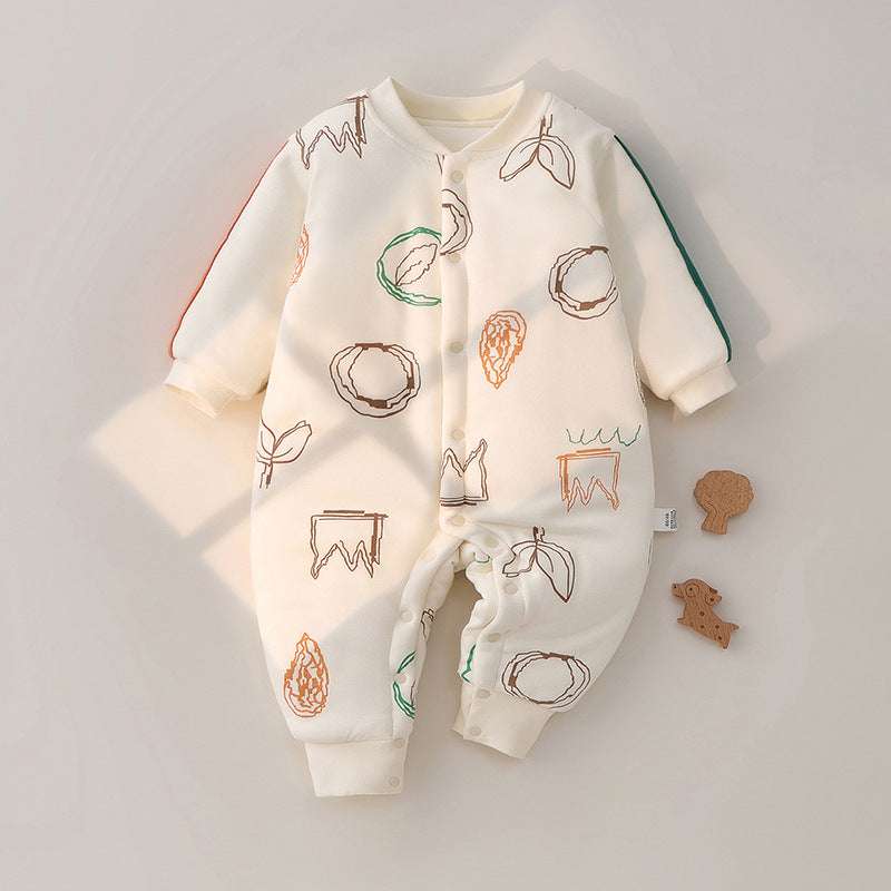 Autumn and winter thick baby jumpsuit