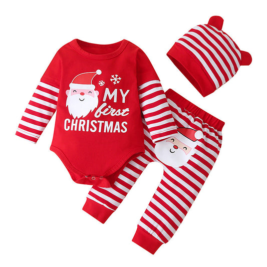 Christmas long sleeved three piece set