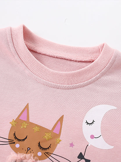 Cat and Moon Pink Set