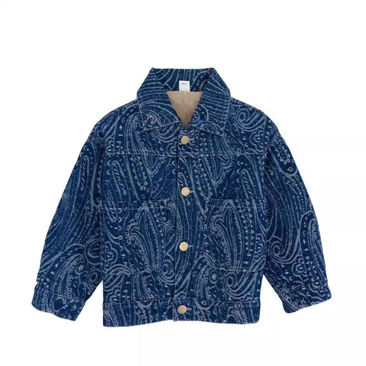 Boys' denim and fleece jacket