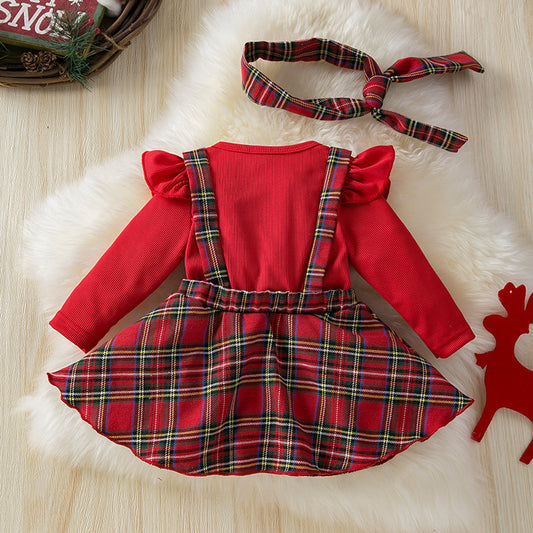 Bow plaid dress