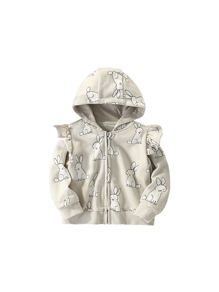 Cute rabbit zipper jacket