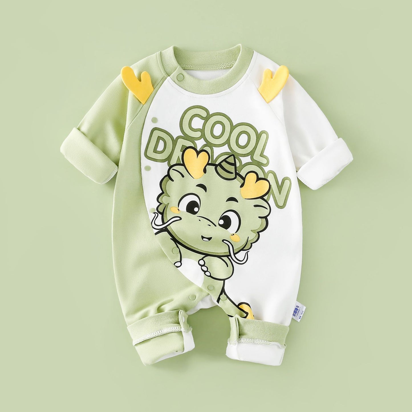 Green dragon long sleeved jumpsuit