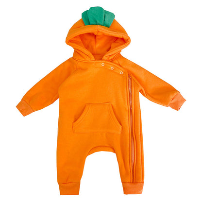 Carrot flannel crawling suit