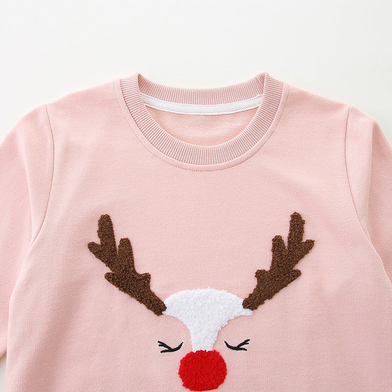 Pink reindeer hoodie