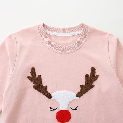 Pink reindeer hoodie