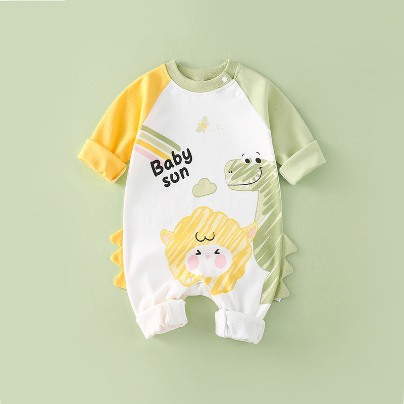 Yellow monkey long sleeved jumpsuit