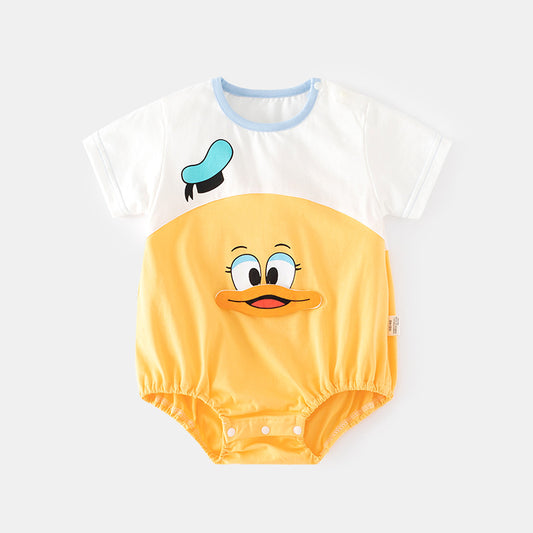 Yellow Duckling Short Sleeve romper