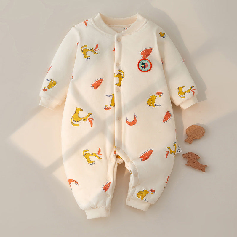 Autumn and winter thick baby jumpsuit